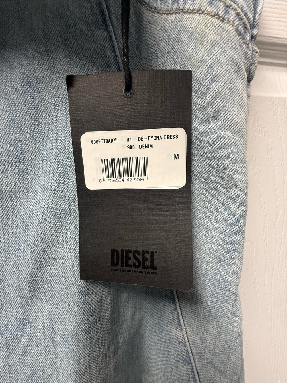 Diesel Light Wash Denim Overall Maxi Dress - Picture 3 of 11